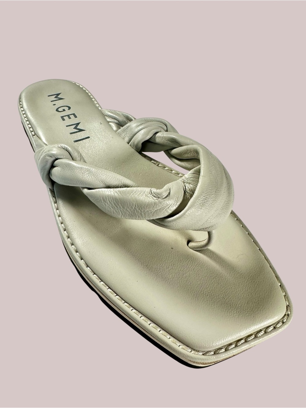 M. Gemi Women's Torcere Nappa Leather Twisted Italian Handmade Sandals - Picture 6 of 7